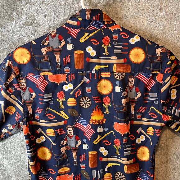 RSVLTS Breakfast Balls Men's Ron Swanson's Shirt of Greatness‎ XS Parks and Rec - Picture 5 of 6